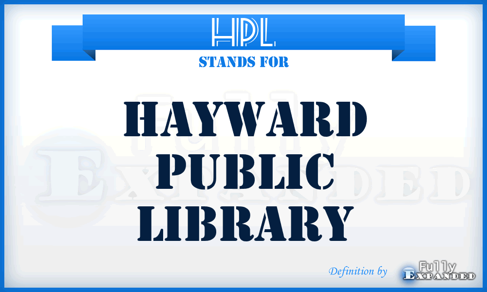 HPL - Hayward Public Library
