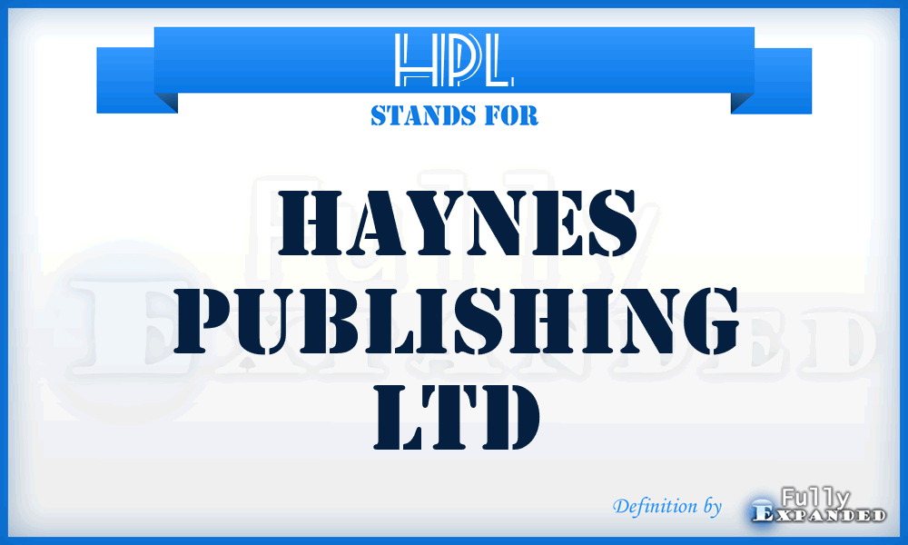 HPL - Haynes Publishing Ltd