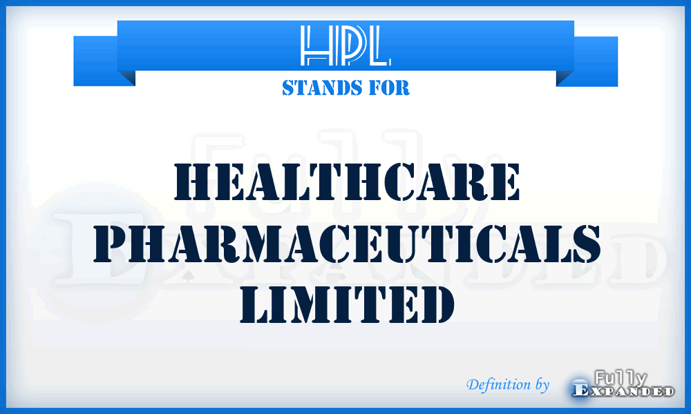 HPL - Healthcare Pharmaceuticals Limited