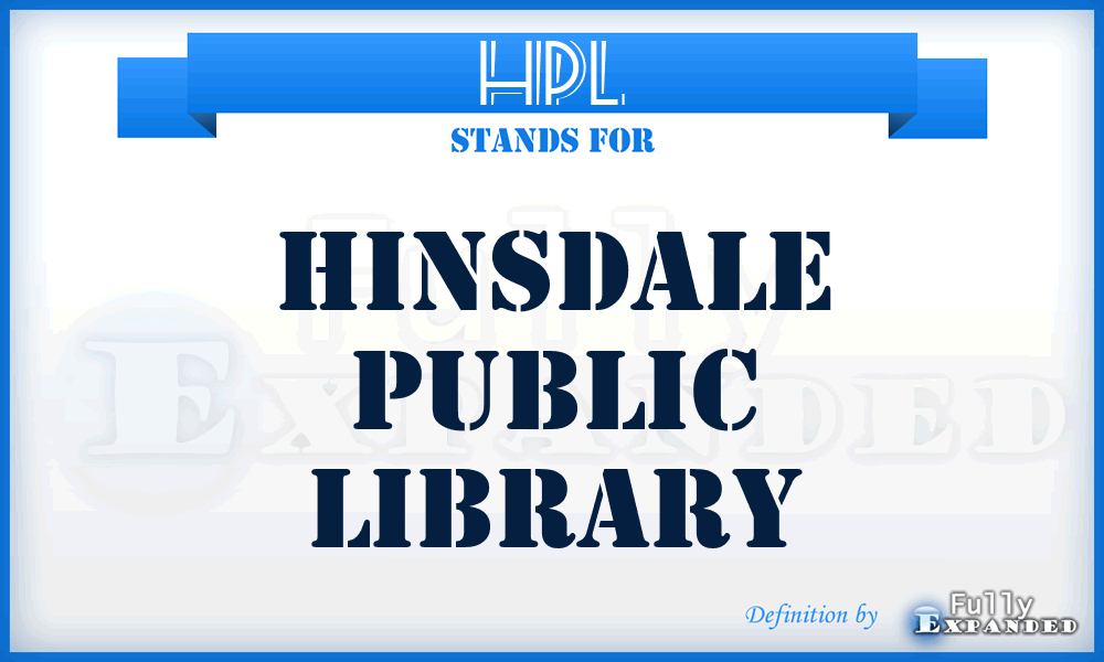 HPL - Hinsdale Public Library