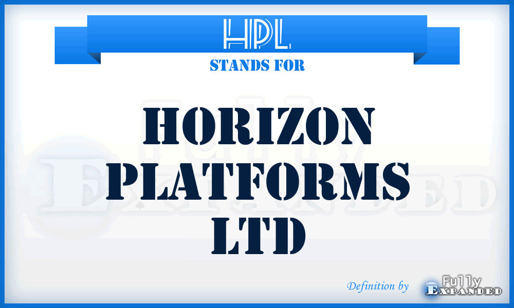 HPL - Horizon Platforms Ltd