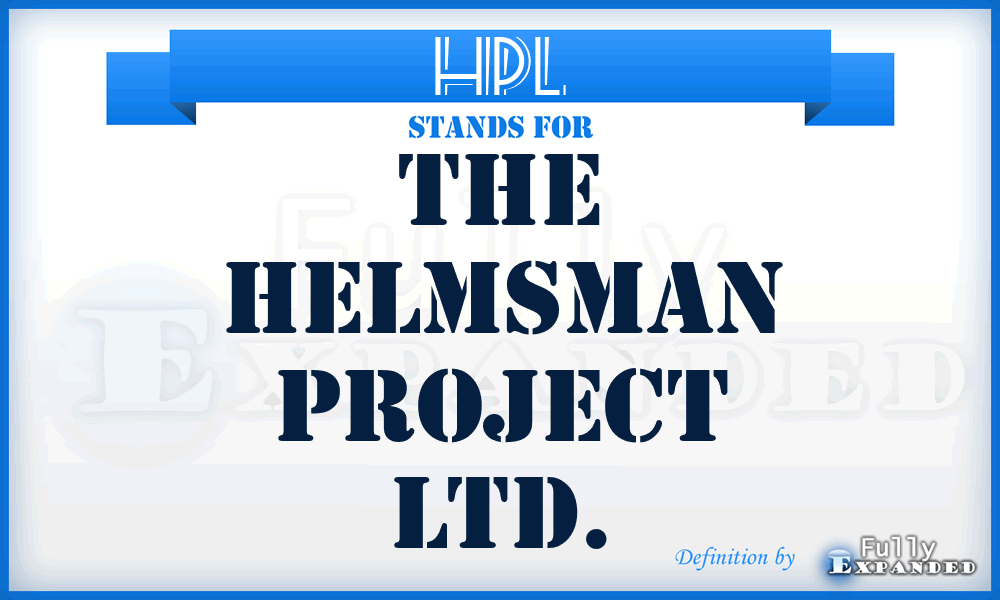 HPL - The Helmsman Project Ltd.