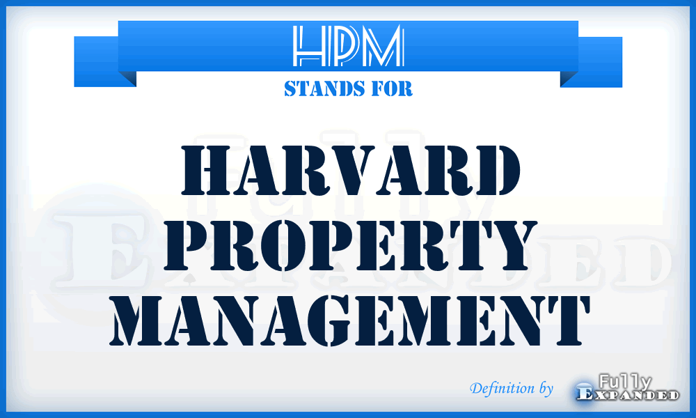 HPM - Harvard Property Management