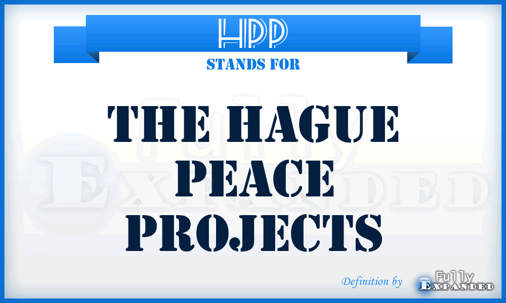 HPP - The Hague Peace Projects