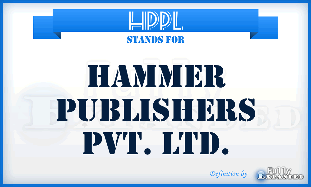 HPPL - Hammer Publishers Pvt. Ltd.