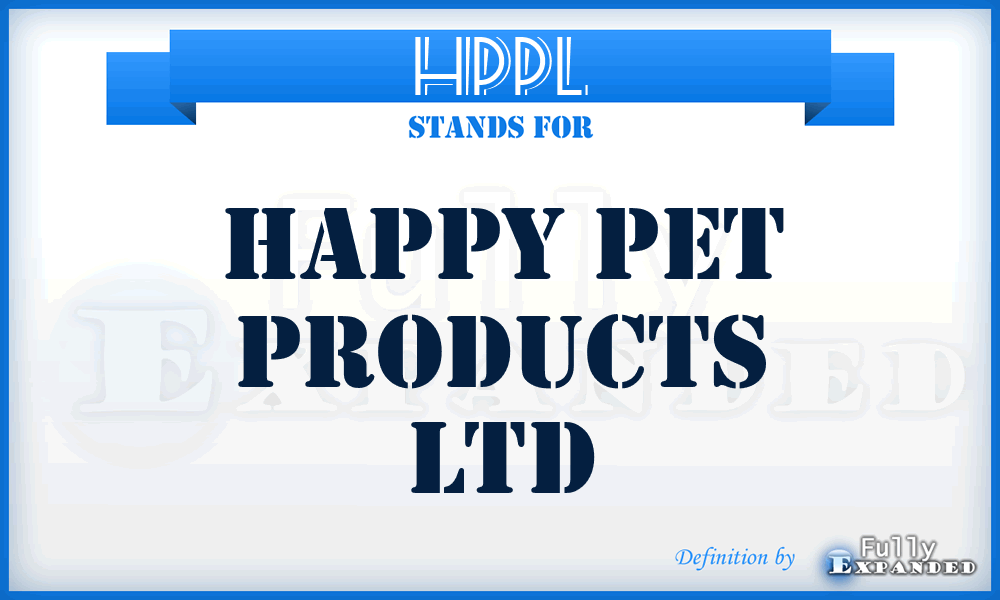 HPPL - Happy Pet Products Ltd