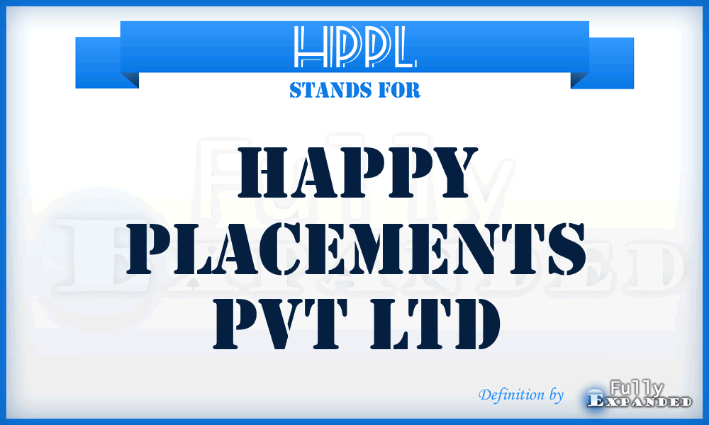 HPPL - Happy Placements Pvt Ltd