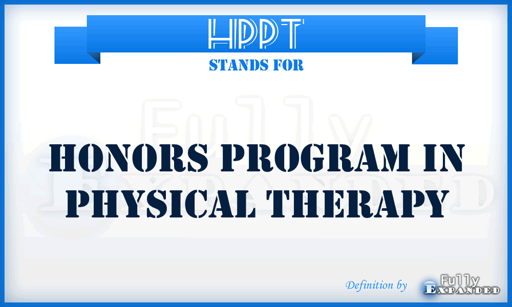 HPPT - Honors Program in Physical Therapy