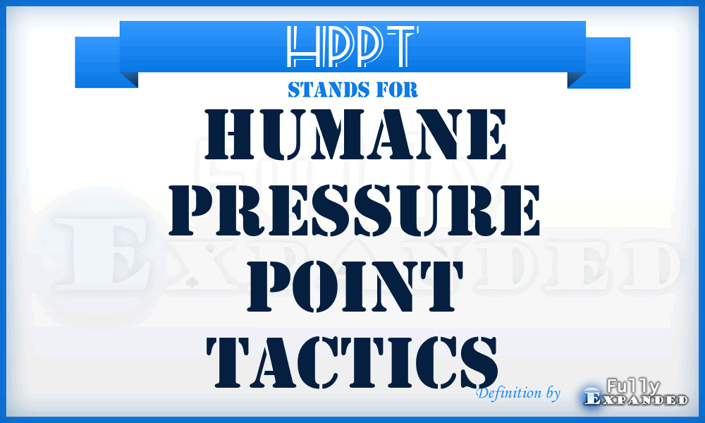 HPPT - Humane Pressure Point Tactics