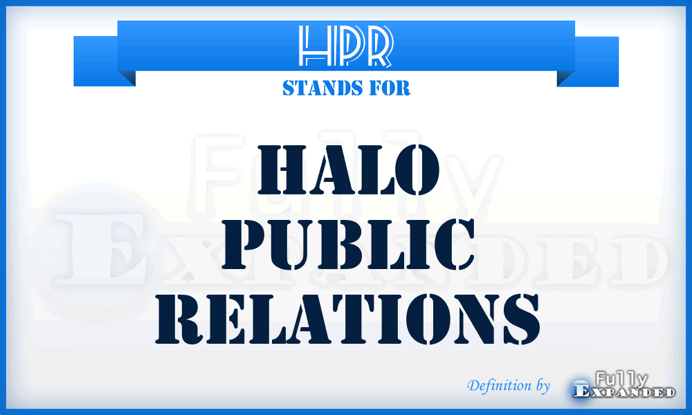 HPR - Halo Public Relations