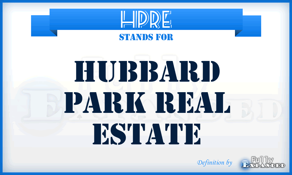 HPRE - Hubbard Park Real Estate