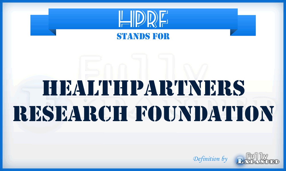 HPRF - HealthPartners Research Foundation