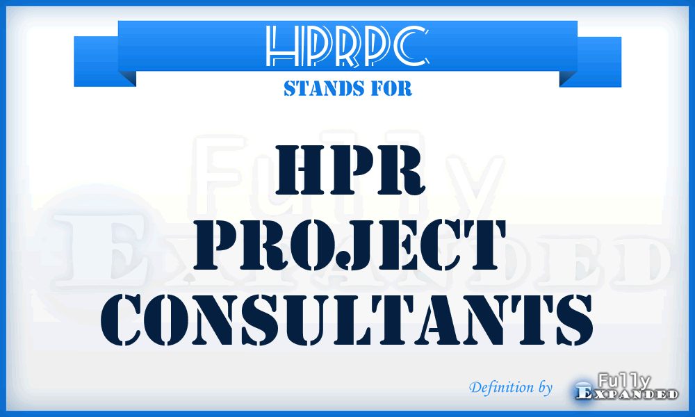 HPRPC - HPR Project Consultants