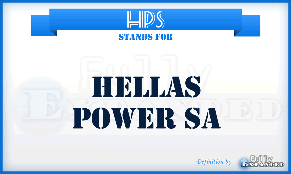 HPS - Hellas Power Sa