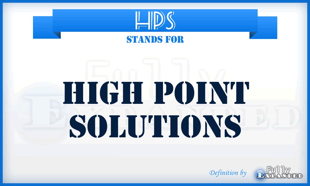 HPS - High Point Solutions