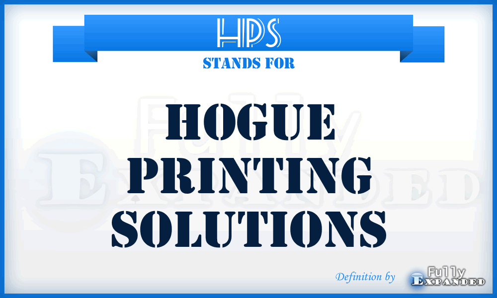HPS - Hogue Printing Solutions