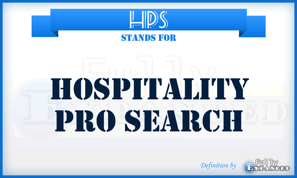 HPS - Hospitality Pro Search