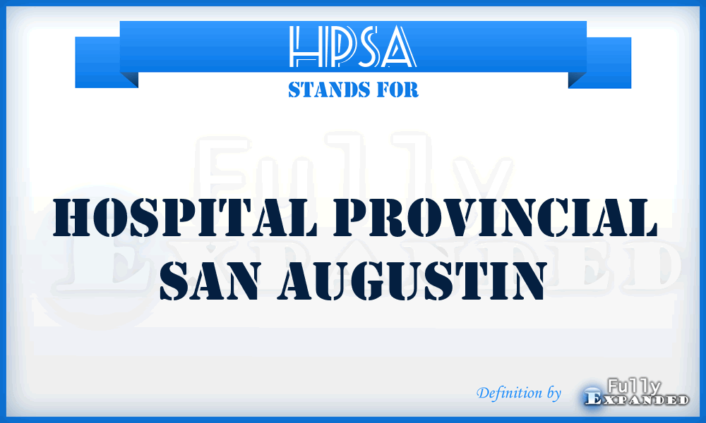 HPSA - Hospital Provincial San Augustin