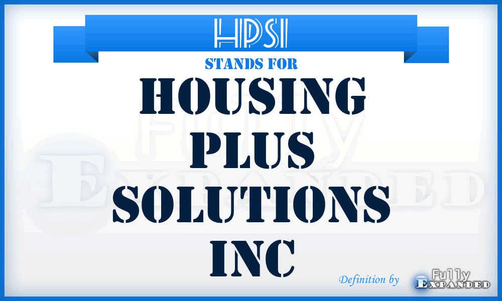 HPSI - Housing Plus Solutions Inc