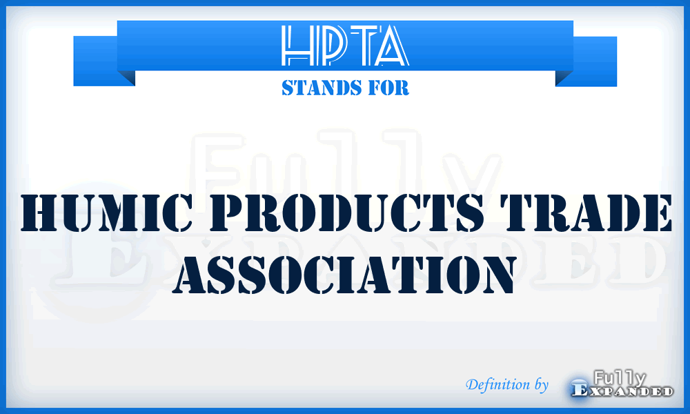 HPTA - Humic Products Trade Association