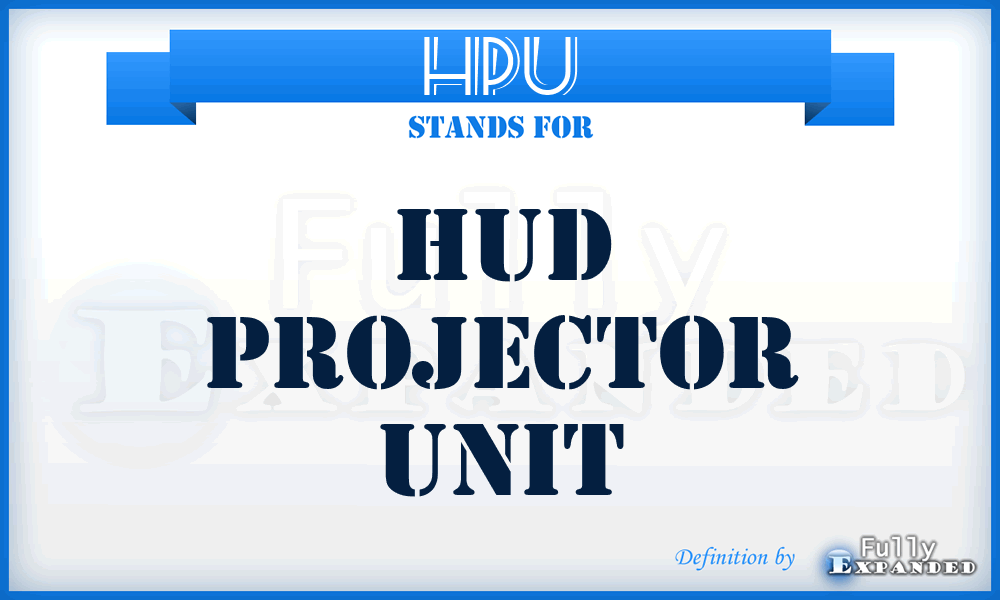 HPU - HUD Projector Unit