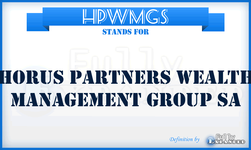 HPWMGS - Horus Partners Wealth Management Group Sa