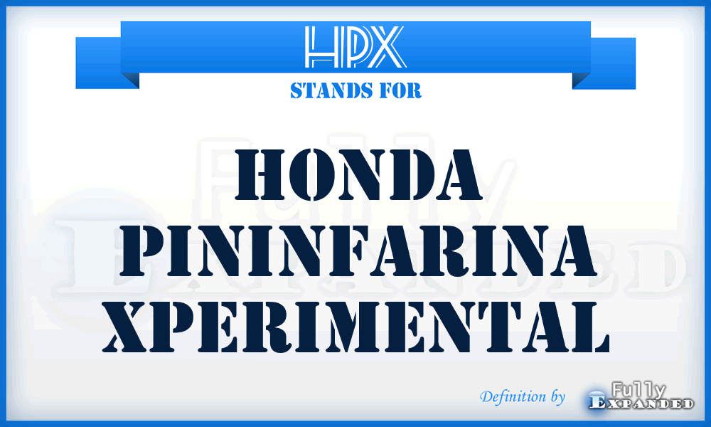 HPX - Honda Pininfarina Xperimental