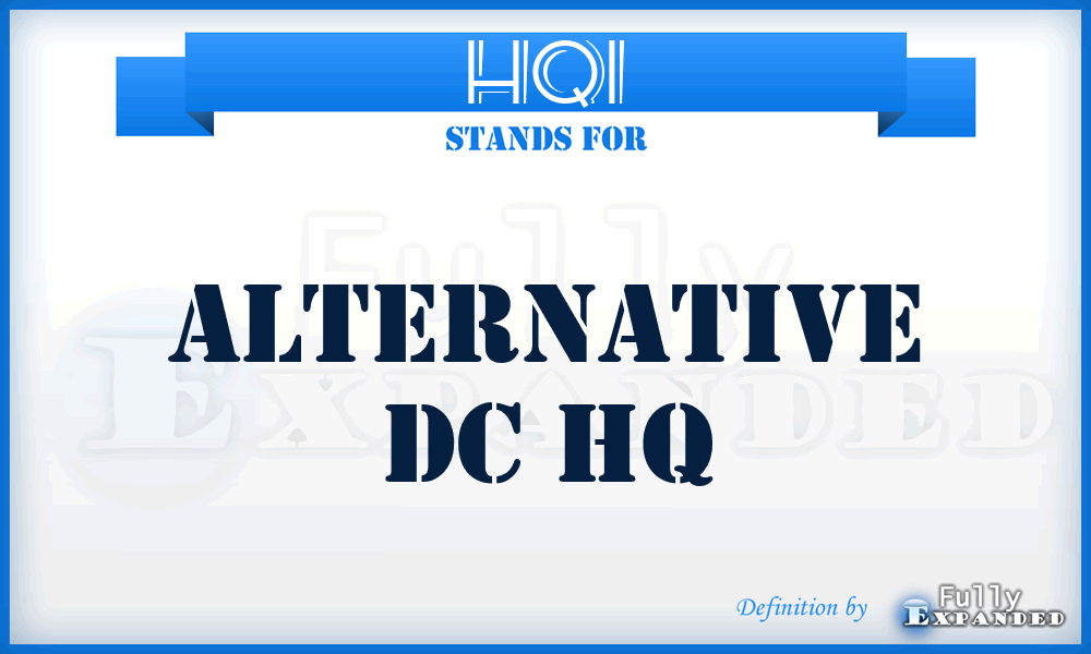 HQ1 - Alternative DC HQ