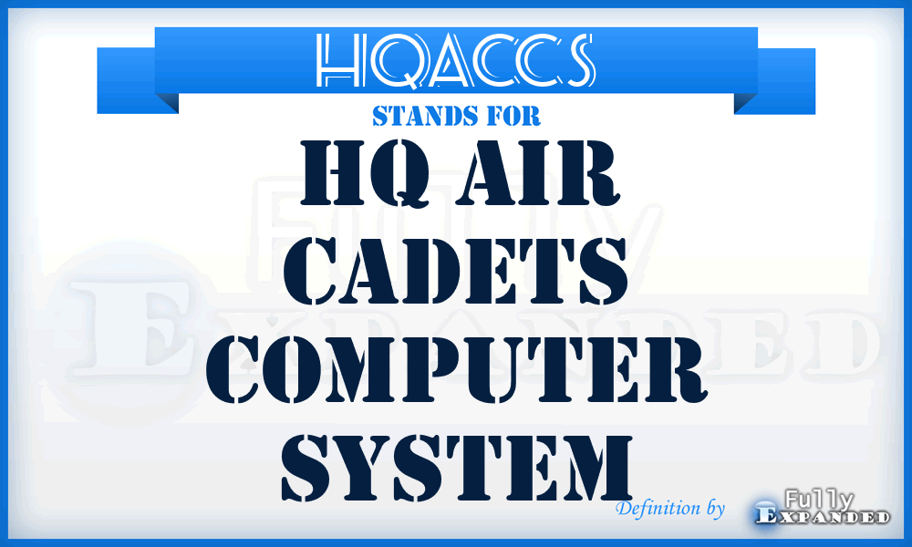 HQACCS - HQ Air Cadets Computer System