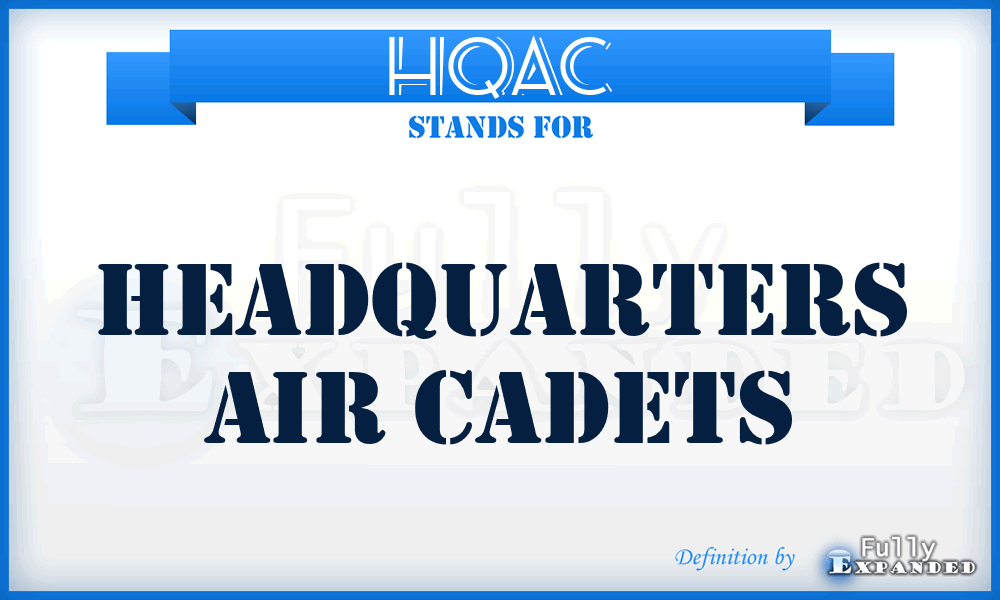 HQAC - Headquarters Air Cadets