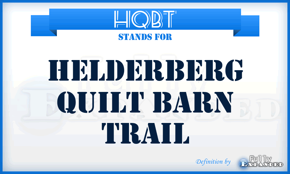 HQBT - Helderberg Quilt Barn Trail