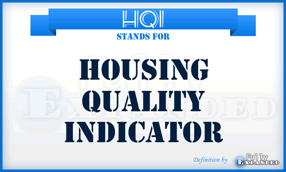 HQI - Housing Quality Indicator