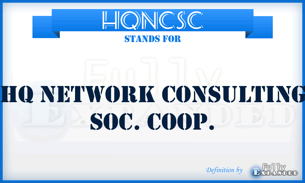 HQNCSC - HQ Network Consulting Soc. Coop.