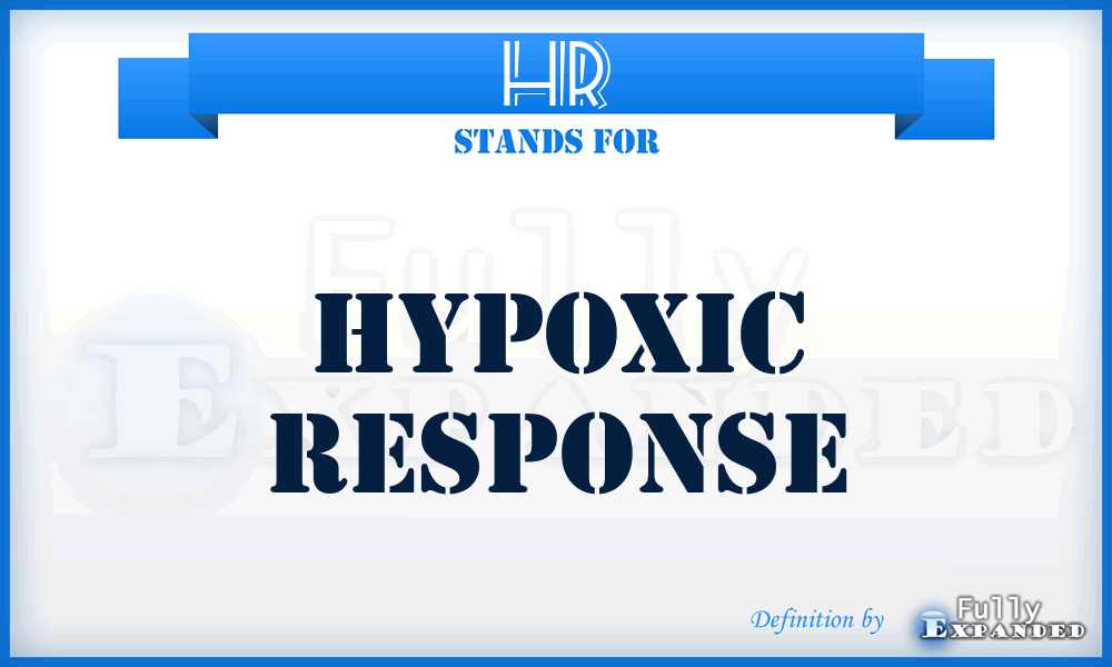 HR - hypoxic response
