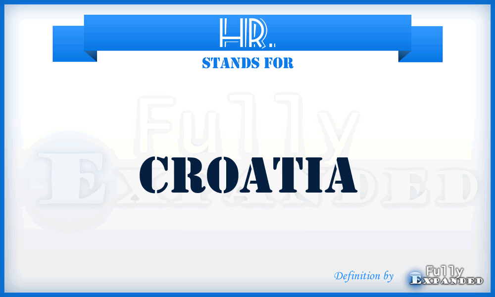 HR. - Croatia