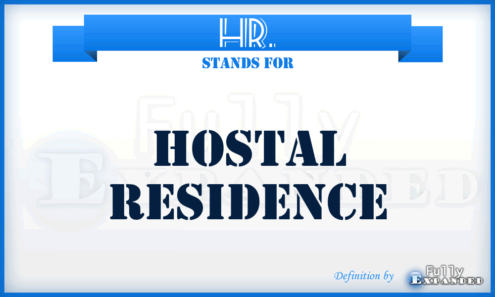 HR. - Hostal Residence