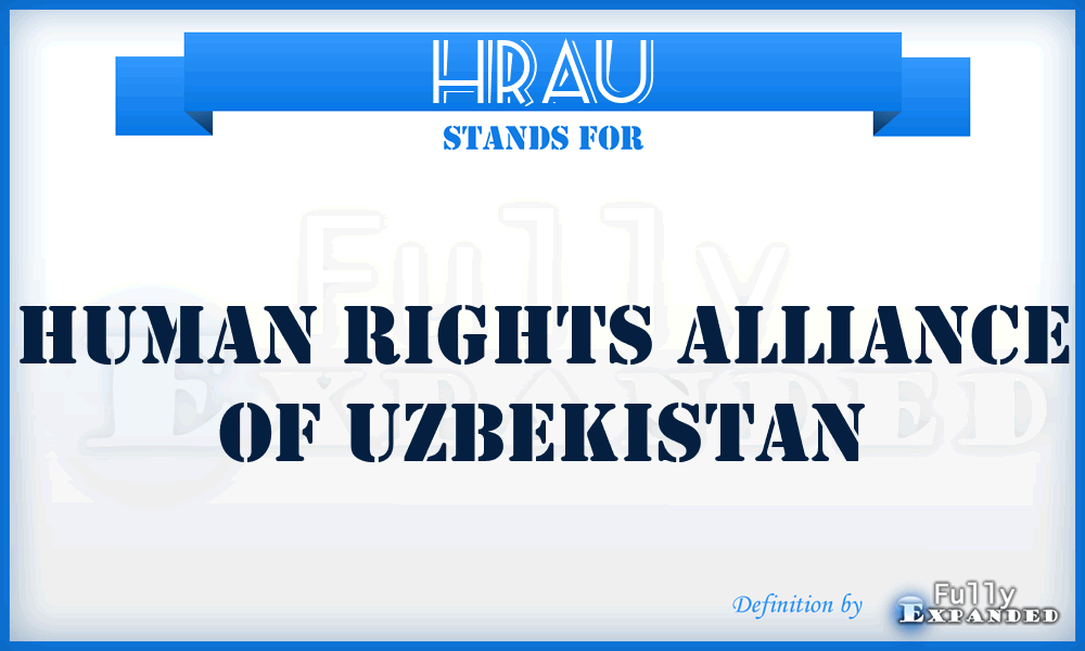 HRAU - Human Rights Alliance of Uzbekistan