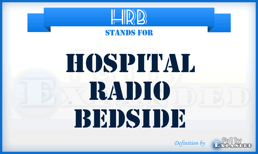 HRB - Hospital Radio Bedside