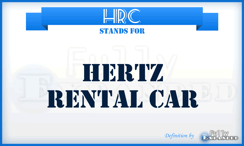 HRC - Hertz Rental Car