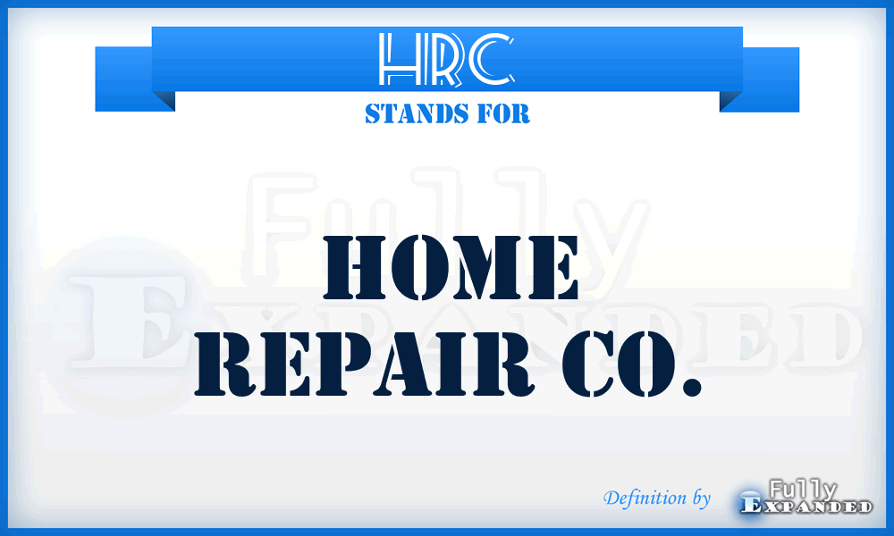 HRC - Home Repair Co.