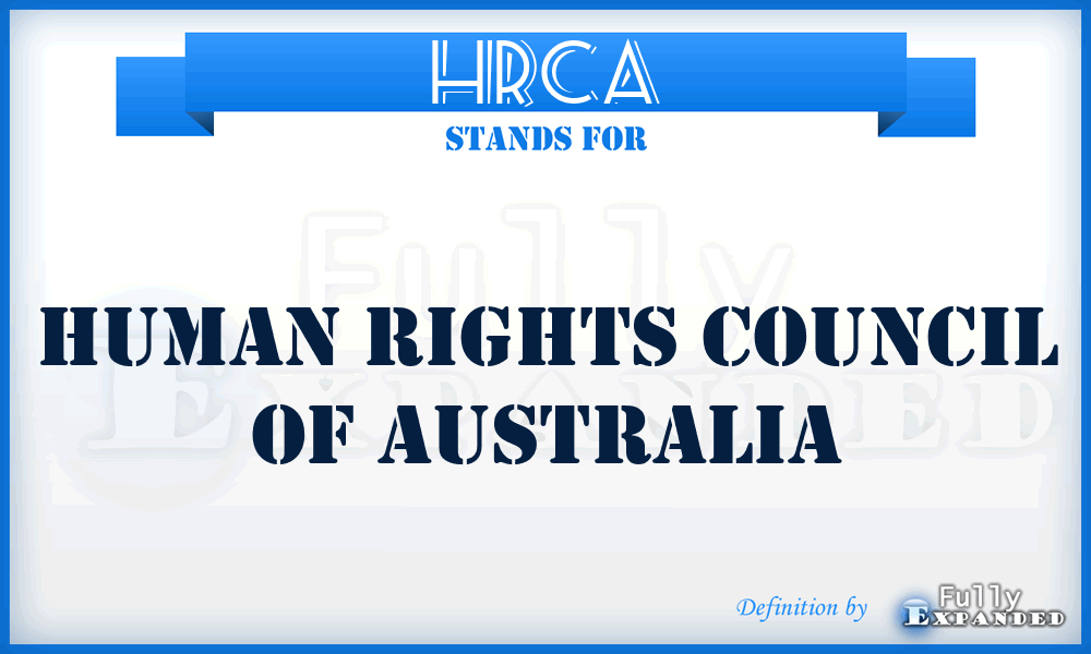 HRCA - Human Rights Council of Australia