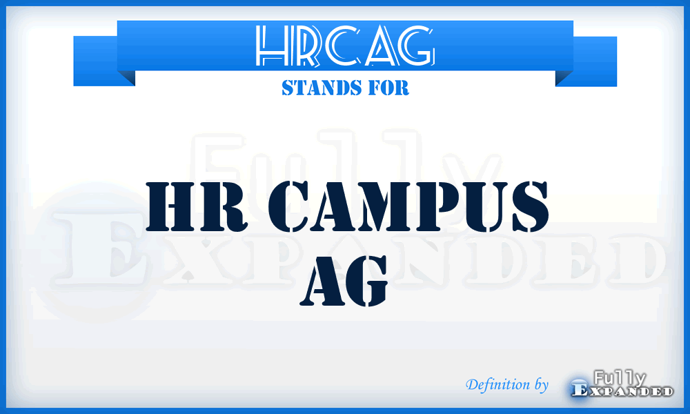 HRCAG - HR Campus AG