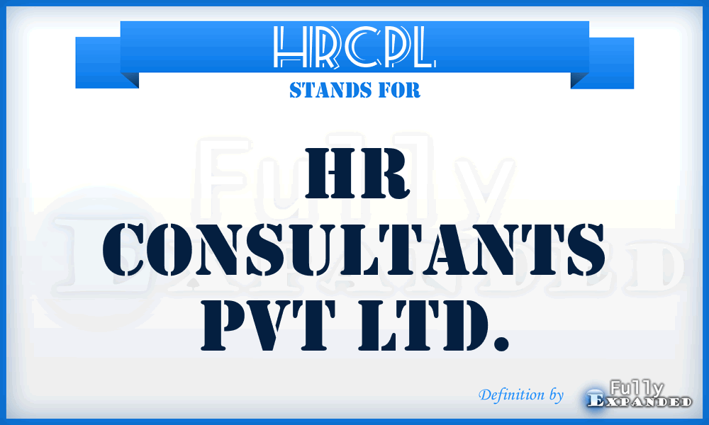 HRCPL - HR Consultants Pvt Ltd.