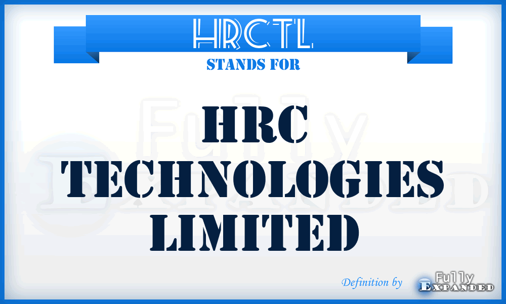 HRCTL - HRC Technologies Limited