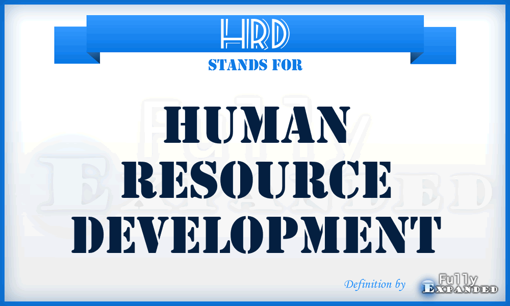 HRD - Human Resource Development