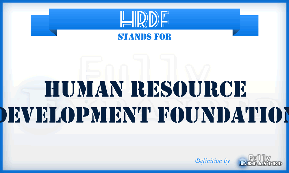 HRDF - Human Resource Development Foundation