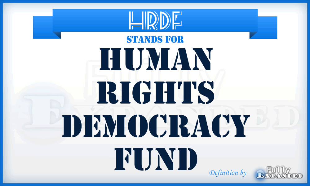 HRDF - Human Rights Democracy Fund