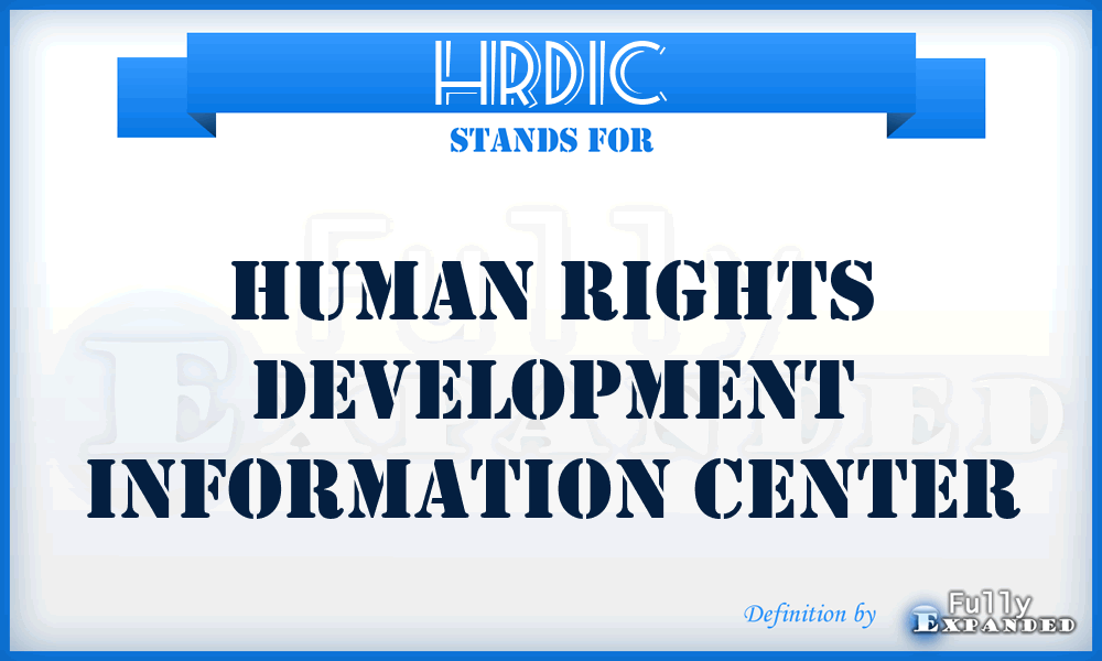 HRDIC - Human Rights Development Information Center