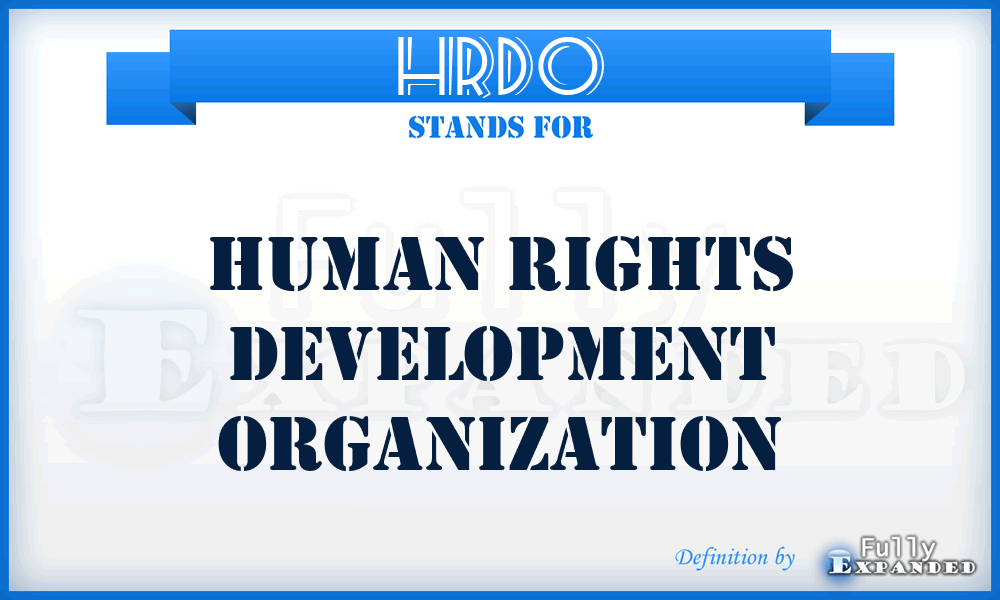 HRDO - Human Rights Development Organization