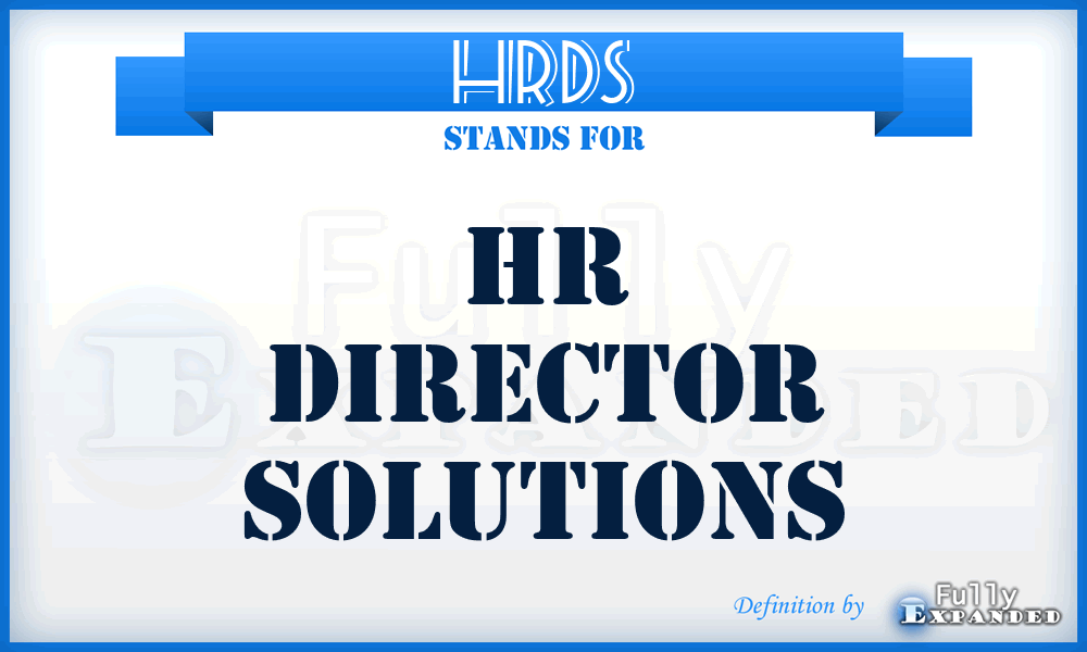 HRDS - HR Director Solutions